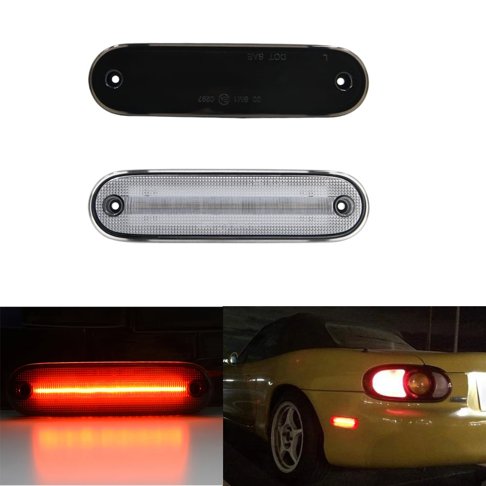 

2PCS Red LED Rear Side Marker Light turn signal Lamp For Mazda NA NB Miata MX-5 1990 1991 1992 1993 1994 1995 1996 1997 -2005