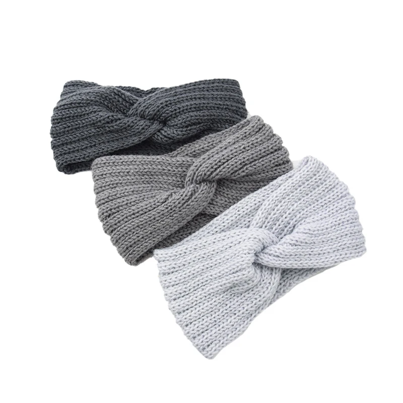 2022 Spring Warm Headband Woolen Knitting Headbands Wool Knitted Elastic Headband Head Wrap Girls Bohemian Hairband Accessories