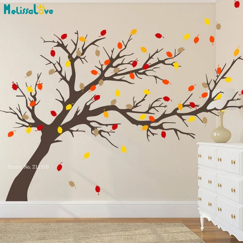 Fall Tree Wall Decal Custom colors Available Upon Request Home Deciration New Design Art Sticker Removable YT5380