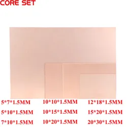 1pc FR4 Copper Cu Clad Laminate Double Side Plate CCL 5x7 5x10 7x10 10x15 15x20 20x30 1.5mm FR4 Universal Board Practice PCB