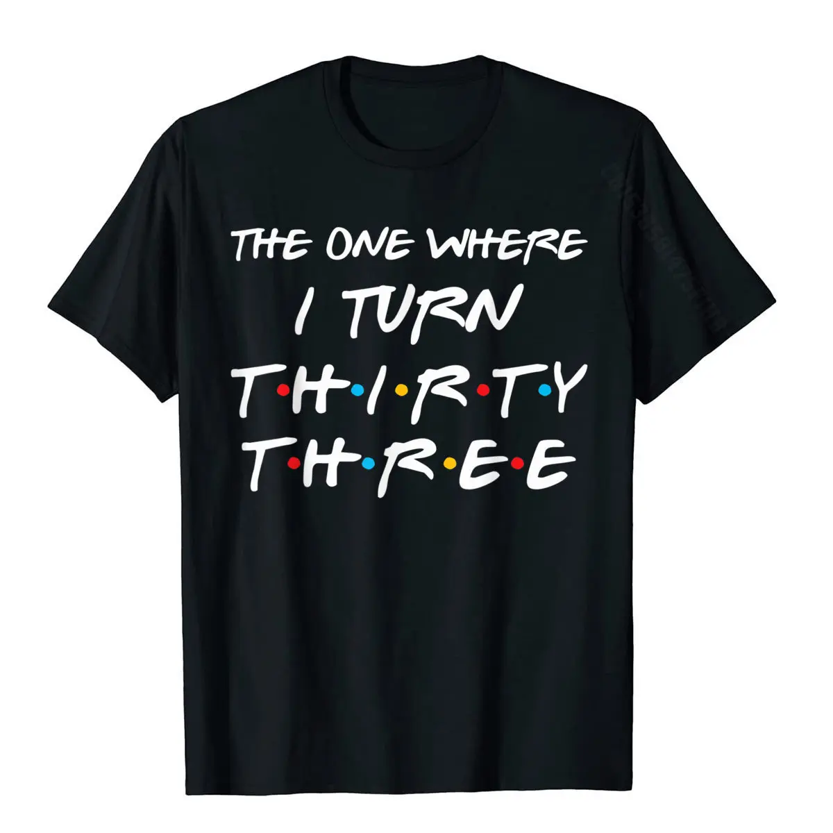 The One Where I Turn Thirty Three Funny 33rd Birthday Gift T-Shirt Cotton Tops & Tees Gift Prevalent Comics T Shirt