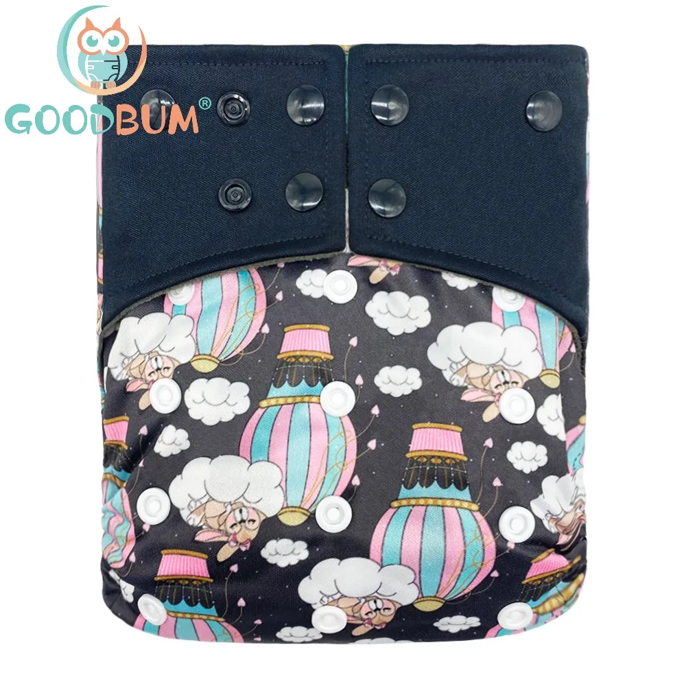 

Goodbum Hot Air Balloon Washable Reusable Cloth Diaper Adjustable Bamboo Charcoal 3-15KG Baby Diaper