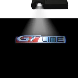 범용 무선 자동차 도어 LED 프로젝터 조명, 환영 조명, GT 라인 로고, 푸조 208 206 307 308 407 508 2008 4008 5008
