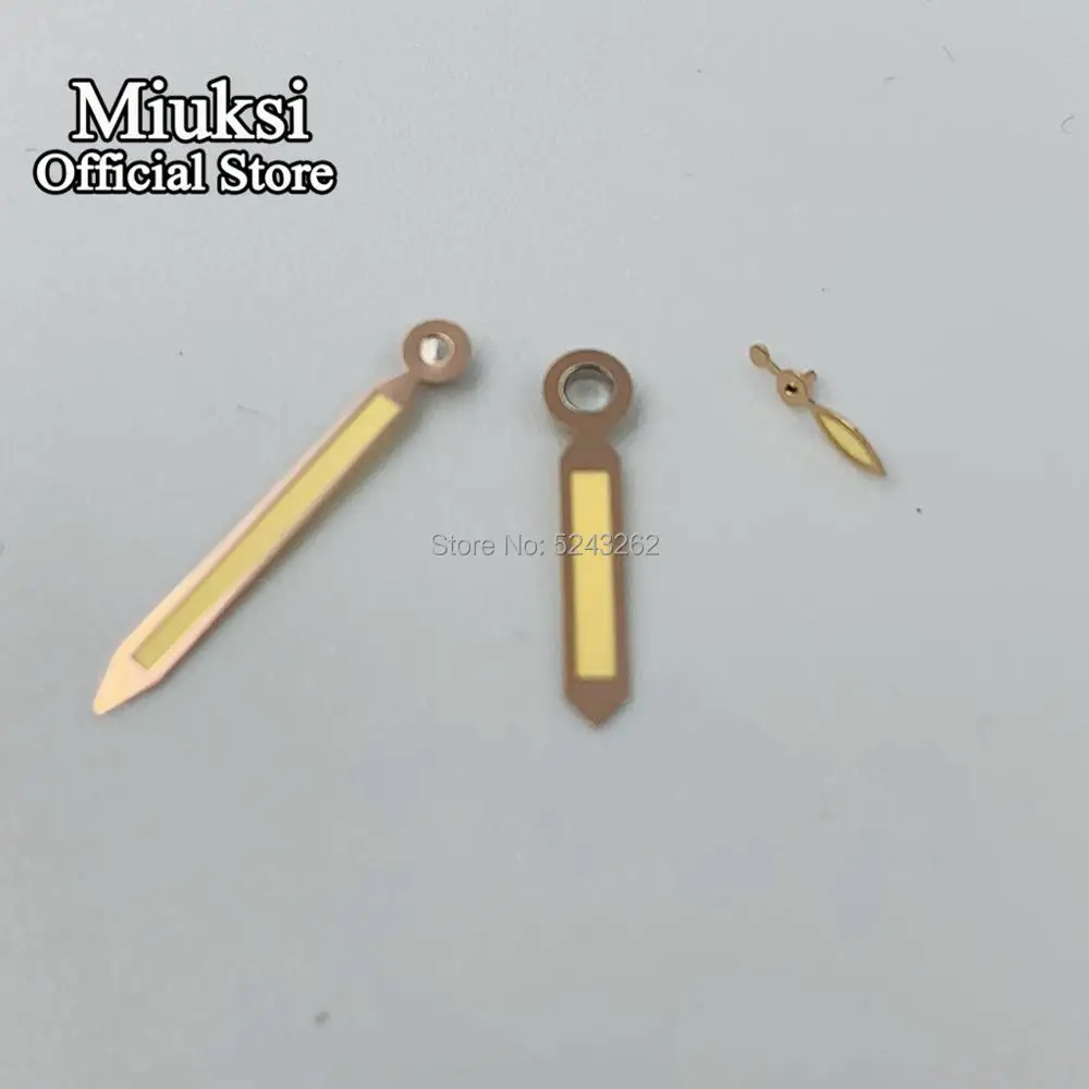 Miuksi gold luminous hands fit ETA 6497 / 6498 or Sea gull ST3600 / ST3620 series movement