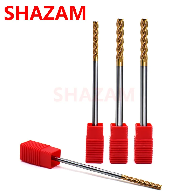 Fräser Legierung Beschichtung Wolfram Stahl Werkzeug HRC55 Cnc Schaftfräser Top Verlängern Fräser Kit Fräsen Flachen Boden Lang – Detail 1