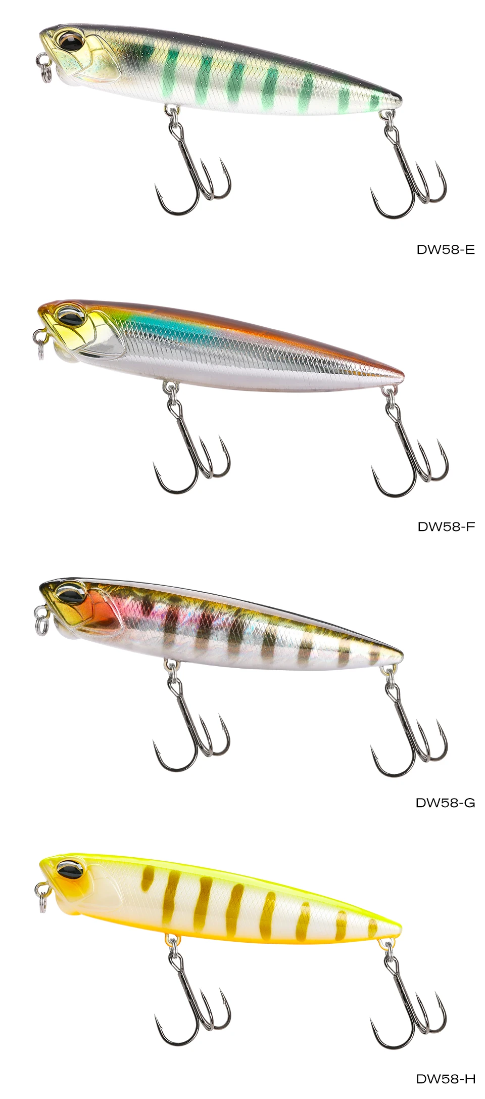 TSURINOYA 110F Topwater Bleistift Angeln Locken DW58 110mm 20,5g Künstliche Schwimm Harte Köder Pike Bass Stickbait – Detail 16