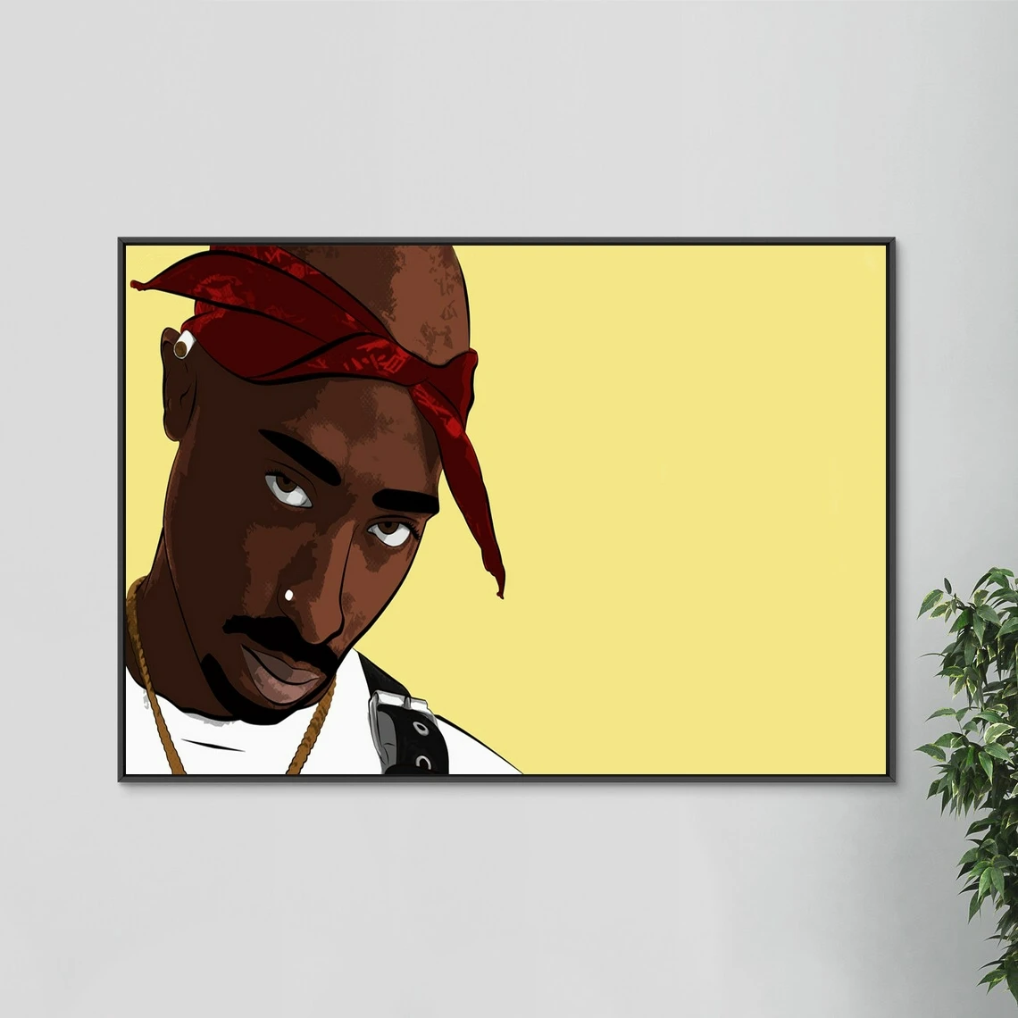 Tupac Shakur Poster Print Music Album Cover Music Singer Star Rapper Photo Canvas Poster Home Decor Wall Painting (No Frame)