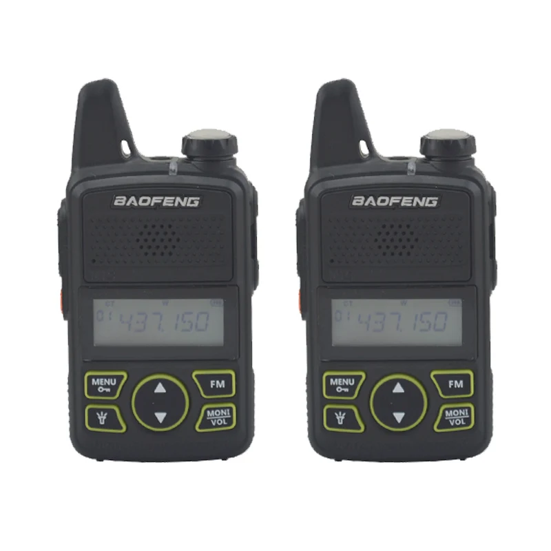 2pieces baofeng bf-t1 Walkie Talkie UHF 400-470MHz 20CH 1W Mini pocket Portable Ham FM radio with Earpiece