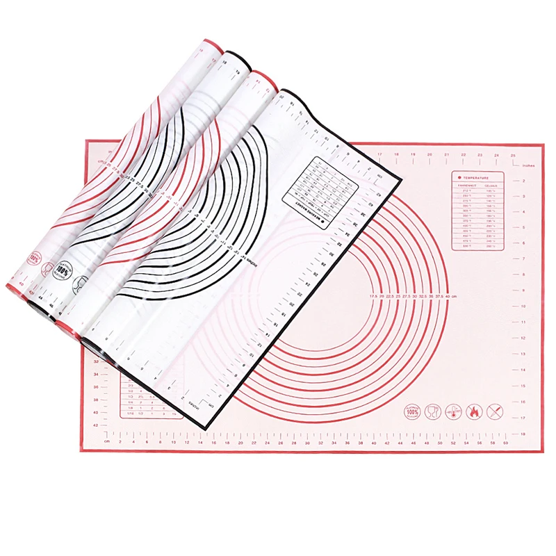 

Силиконовый коврик для выпечки, нескользящий держатель для раскатки теста, пиццы, хлеба, кондитерские инструменты для кухни и гриля, 9 разме...