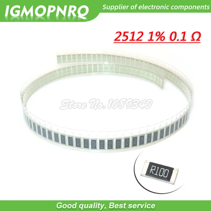 

50PCS 2512 SMD Resistor 1W 1% 0.1R 0.1 ohm R100 IGMOPNRQ