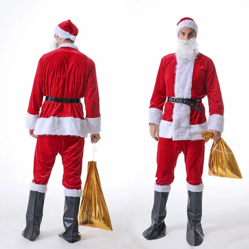 Best-selling Christmas Carnival Party Performance Costume Suit Adult Santa Claus Role-playing Party Costume Halloween Costume