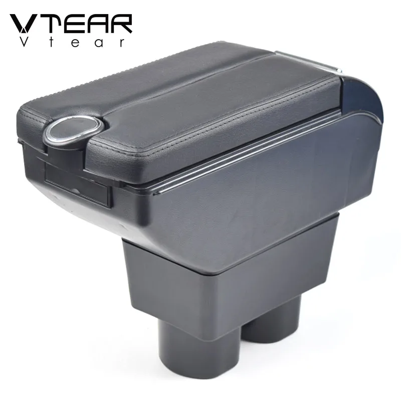 

Vtear Car Armrest Mat Leather Lip USB Port Storage Box Center Console Interior Accessories Parts For Nissan Sentra Sylphy 2015