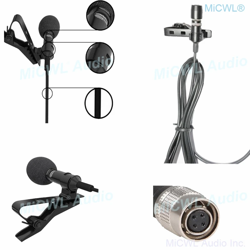 

Cardioid Clip-On Lavalier Microphone For Audio-Technica Wireless New Version 2m Wire MiCWL AT60