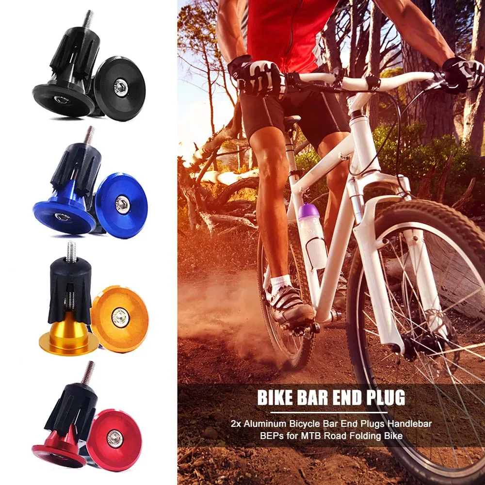 

Outdoor Bike Parts Road Bike Cycling Accessories Aluminum Alloy Bicycle Grips Plugs Handle Bar Plug Handlebar Caps Bar End Cap