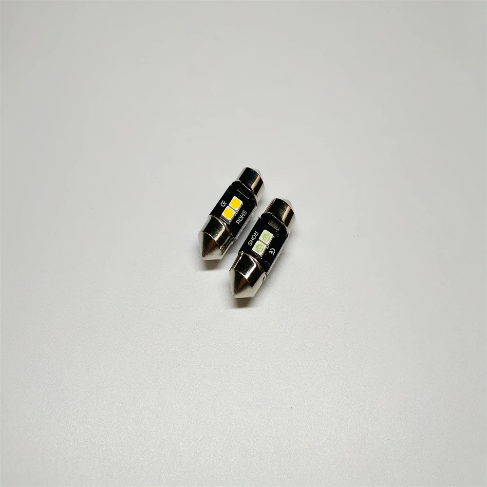 Lámpara de festón LED para Interior de coche, Bombilla de hielo DE3021, 10 piezas, 28MM, para lectura de mapa, parasol, espejo de tocador, color