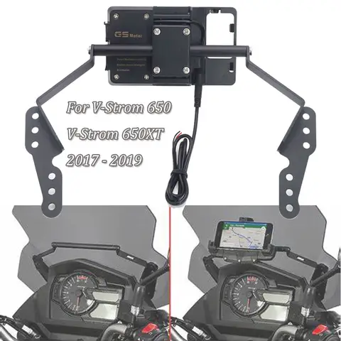 DL650 XT V Strom 오토바이 네비게이션 전화 마운트 브래킷, 스즈키 Vstrom 650 2017 2018 2019 액세서리