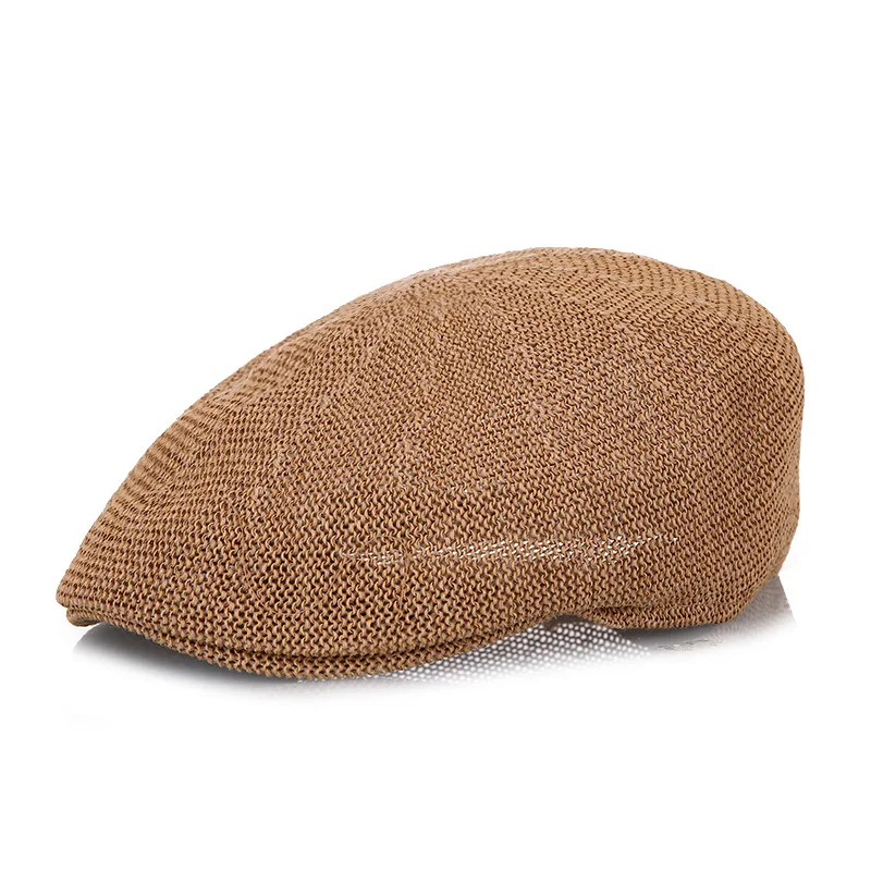 Fashion Beret Hat Casquette Cap Straw Mesh Hats for Men and Women Children\'s Visors Sun Hat Gorras Planas Flat Caps Summer