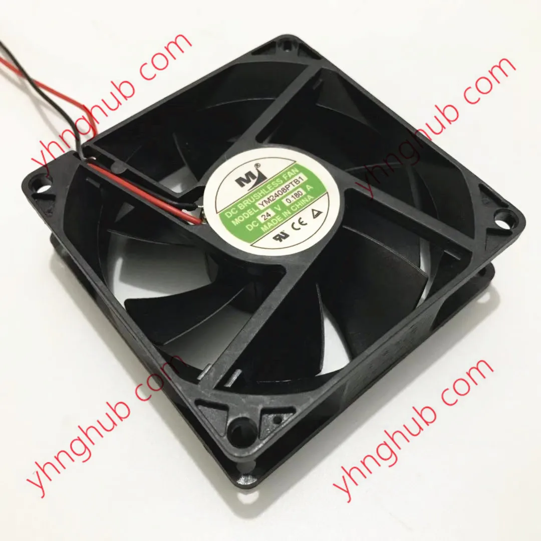 

Huaxia Hengtai YM2408PTB1 DC 24V 0.18A 80x80x25mm 2-Wire Server Cooling Fan