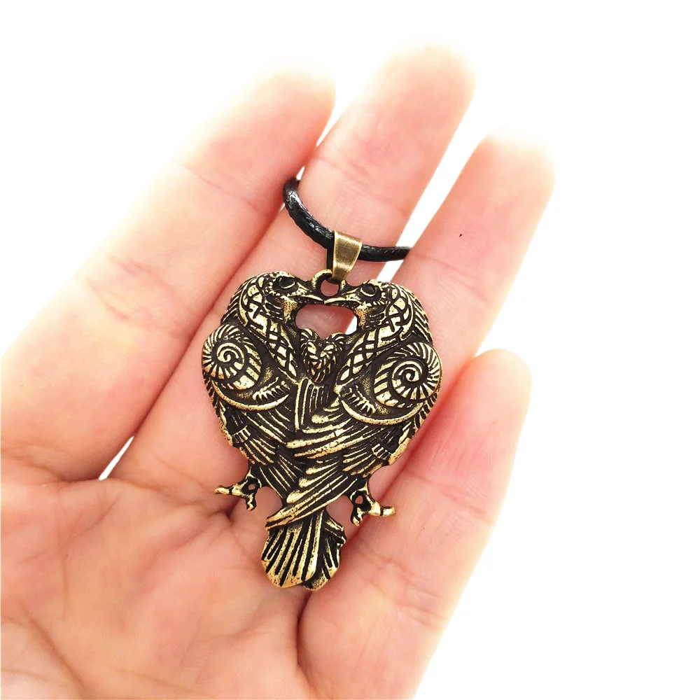 Norse Viking Odin Raven Amulets And Talismans Pendants Necklaces For Women Men Jewlery Dropshipping