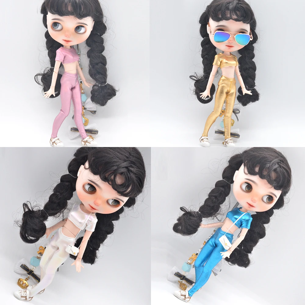 1pcs Blyth Doll Clothes Fashion shiny sportswear suit candy color for 28-30cm Blyth Azone OB22 OB24 doll accessories