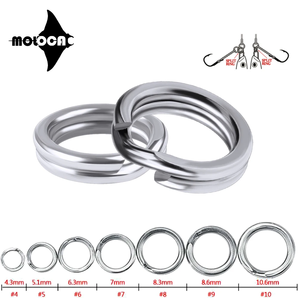 

2021 Fishing Tackle Split Rings 100pcs Set Baits Steel 4-12MM Silver Stainless Double Loop Split Open Fish Tool For Pesca Perch