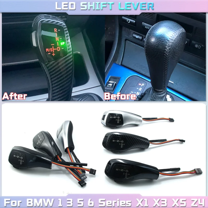 

LED Gear Shift Knob Shifter Lever For BMW 1 3 5 6 Series E90 E60 E46 85 E86 E39 E53 E92 E87 E93 E83 X1 X3 Z4 E89 Car Accessories