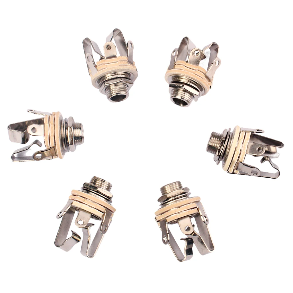 6 pieces mono input stereo output 6.35 mm 1/4 