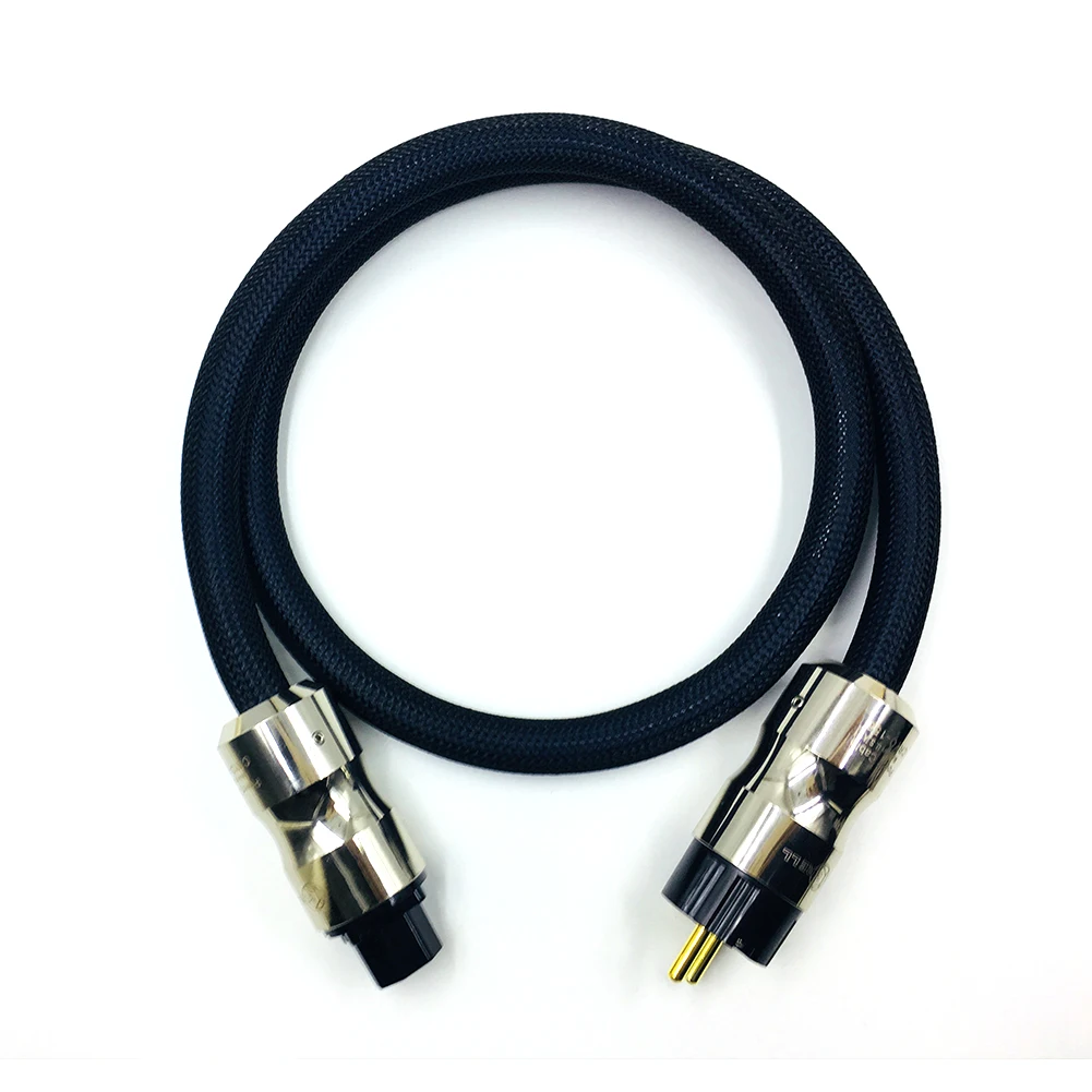 HI-End  Silver Plated US/EU Power Cord hifi US/EU Power Cable With KRELL  Power plug Connector