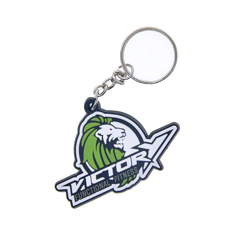 Benutzer definierte Logo 3d weichen PVC-Schlüssel bund für Werbe geschenk – Detail 1
