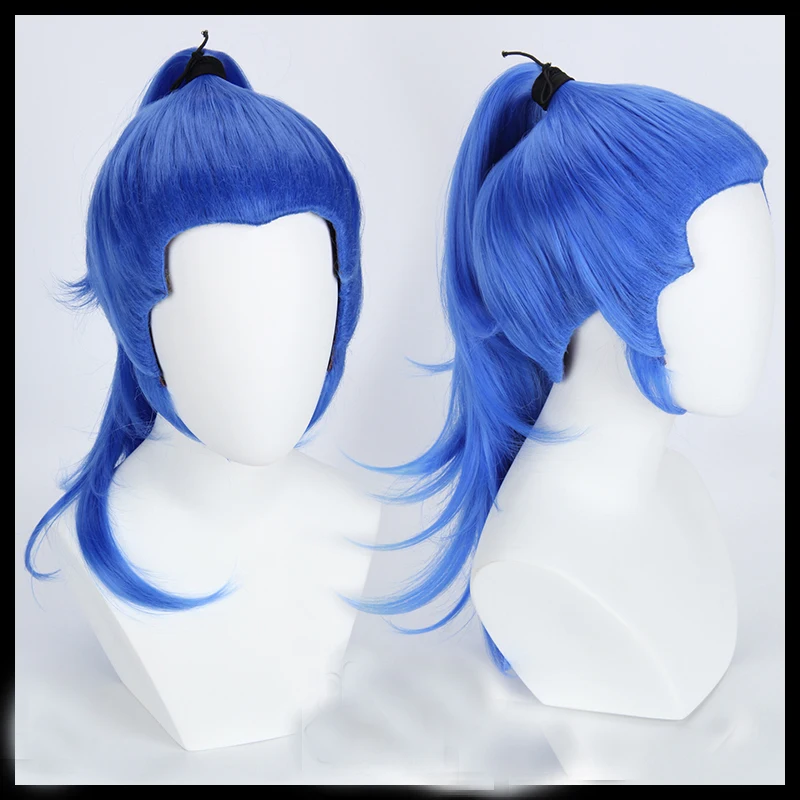 One Piece Impel Down Arc Buggy Cosplay Wig Blue Styled Synthetic Hair + Wig Cap