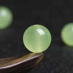 4A Natural Green Grape Chalcedony Single Bead DIY Beads Jewelry Making