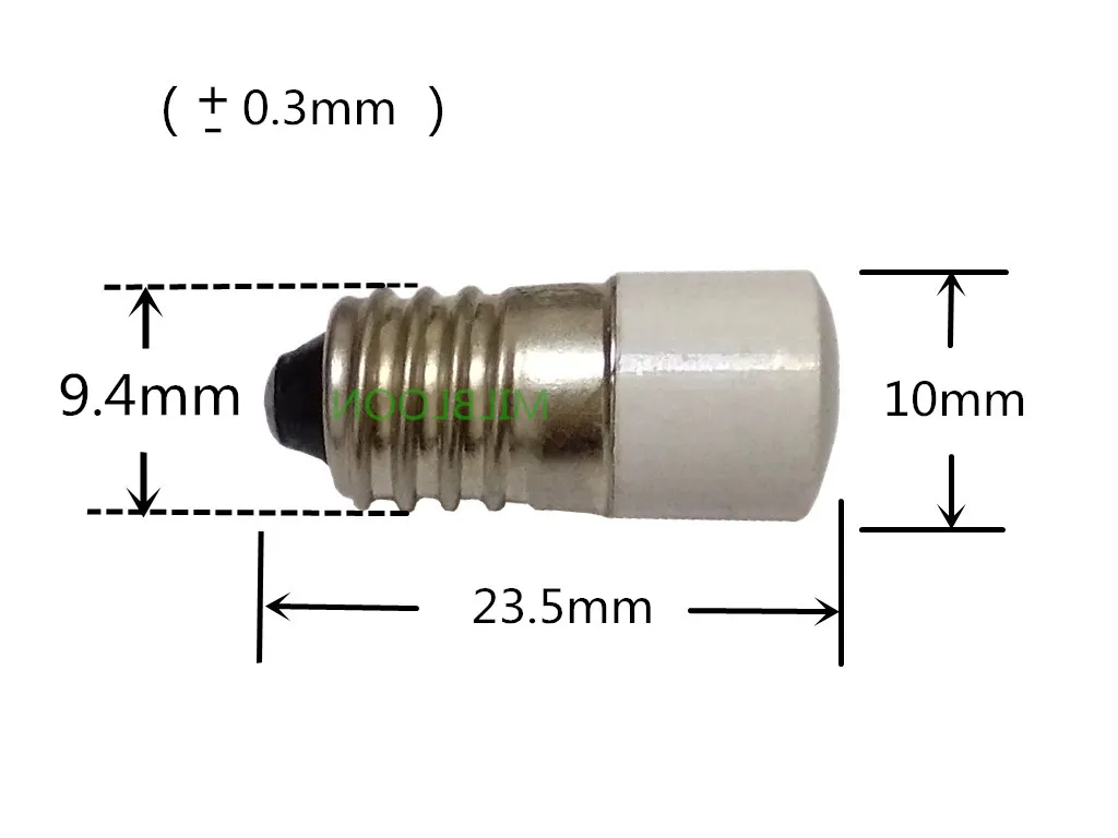 5pcs E10 LED Industrial instrument bulb 6.3V 12V 24V 36V Flat illuminated light bulb 110V E10 220V LED 380V E10 Machine bulb