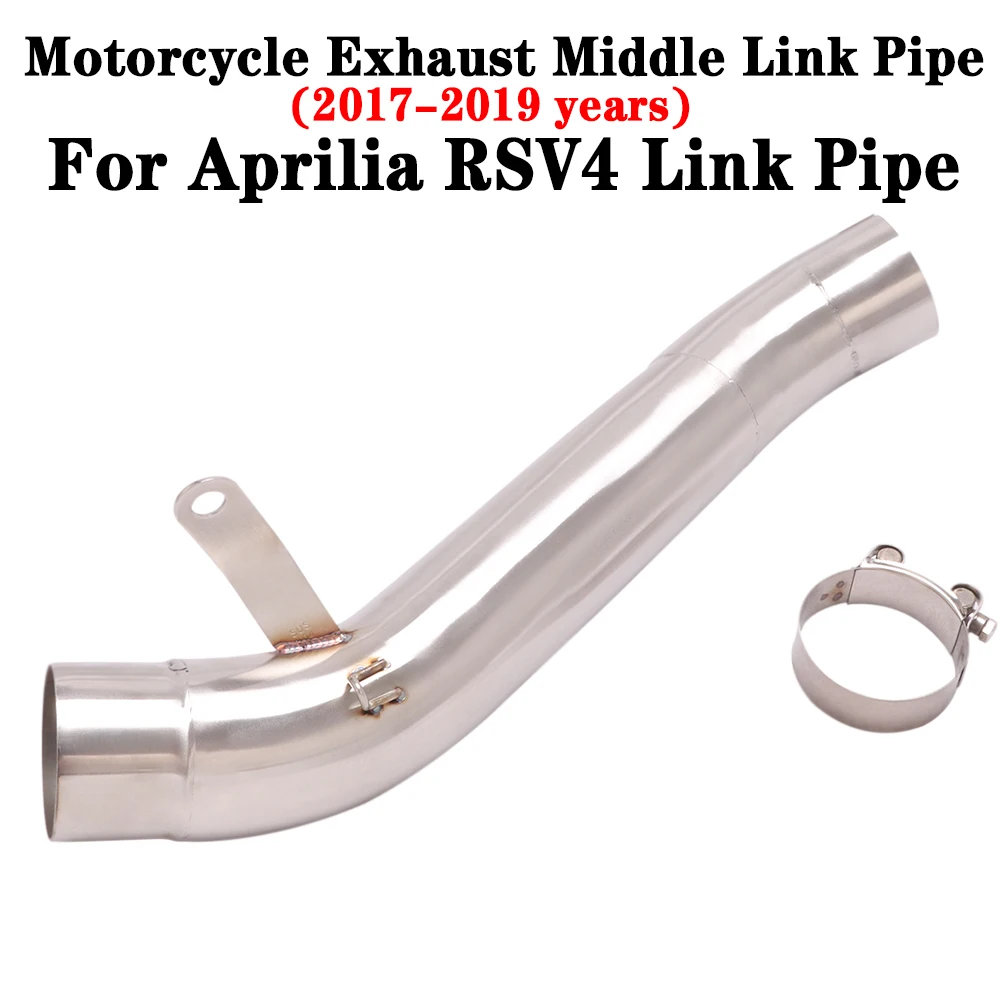 Slip On For Aprilia RSV4 2017 18 2019 Motorcycle Exhaust Pipe Escape System Modified Middle Link Pipe Connection 60.5mm Muffler