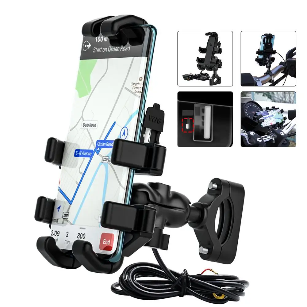 

Motorcycle Phone Mount Bike Phone Mount 360 Rotation Installation Adjustable Bicycle Handlebar Bracket Bike Phone Holder Stand