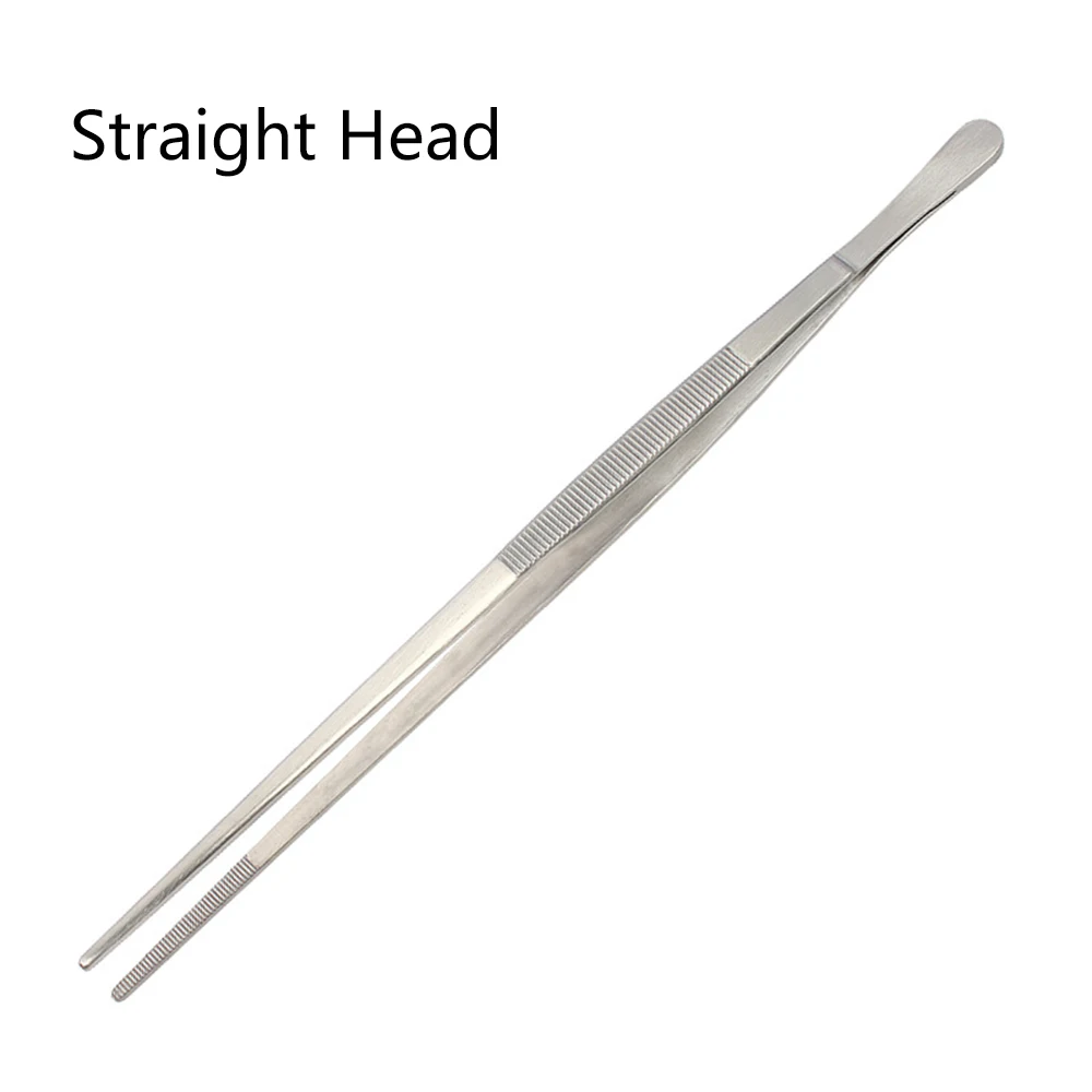 30cm Szczypce do grilla ze stali nierdzewnej Szczypce do żywności Klips do żywności Narzędzie do grilla Akcesoria do grillowania Okrągłe/ostra szczypce do gotowania — zdjęcie 3