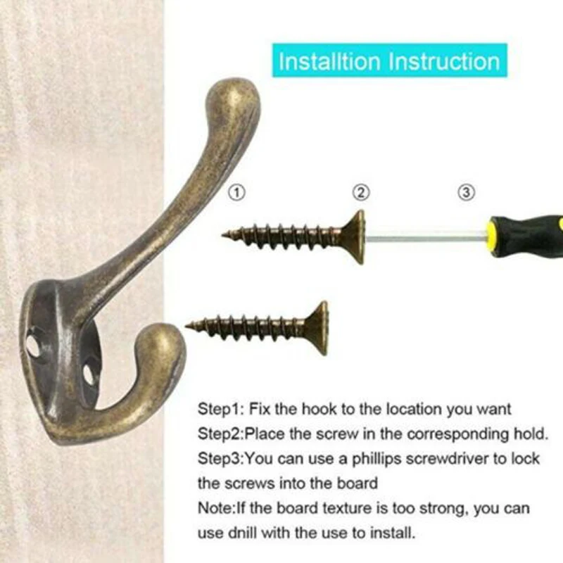 20pcs Towels Iron Hook Coats Wall Mounted Iron  10Pcs Mini Alloy Holder