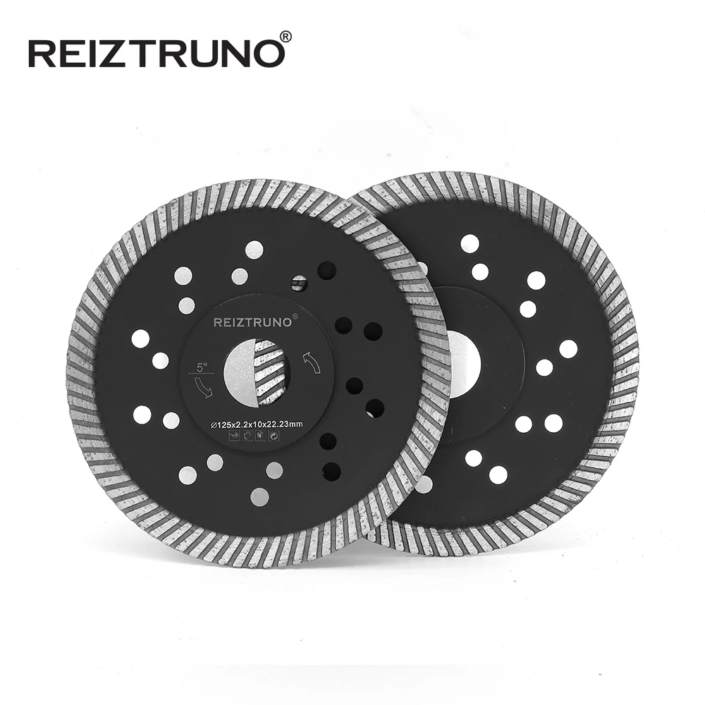 REIZTRUNO 125mm Diamond Saw Blade 5-inch Turbo rim Blade for concrete granite cutting tools with Reinforced central core