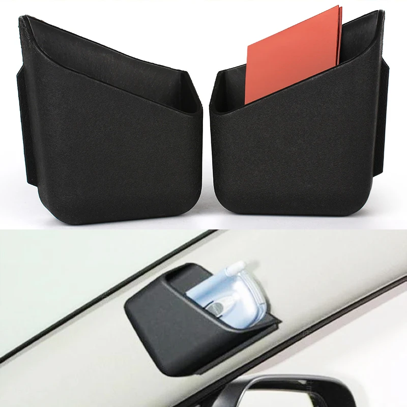 2pcs Car Organizer Auto Truck Pillar Storage Box Cigarette Phone Glasses IC Card  Holder Organizers Bag Car Styling Accessories