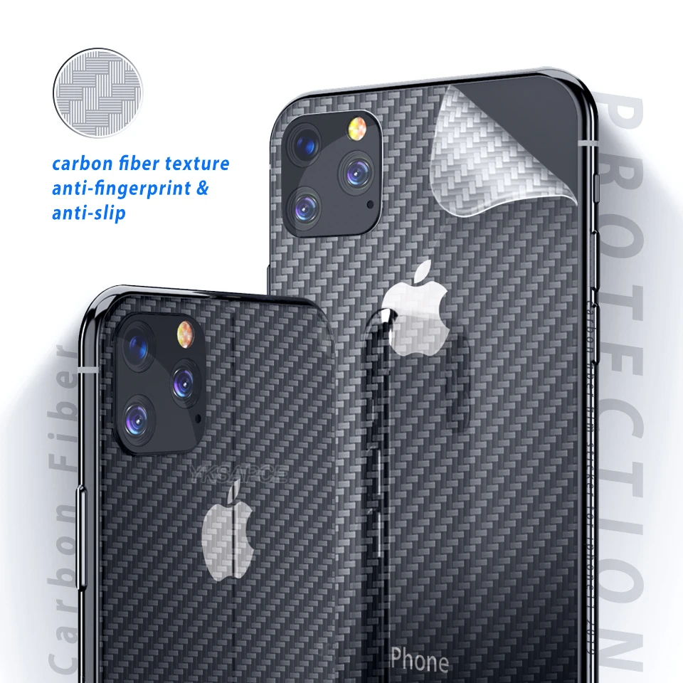 5Pcs Full Cover Back Soft Carbon Fiber Matte Film For iPhone 16 15 14 13 12 mini 11 Pro Max Durable Rear Screen Protector