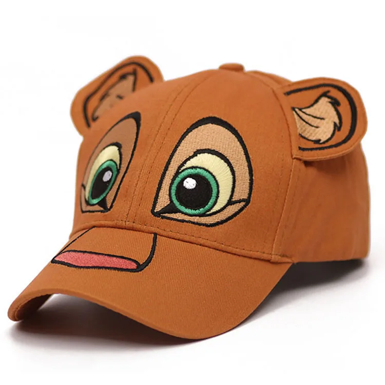 2024 Disney Mickey Minnie Simba Spring Summer Baby Baseball Cap Boys Girls Hats Outdoor Snapback Hat Kids Sun Caps Plush Toy