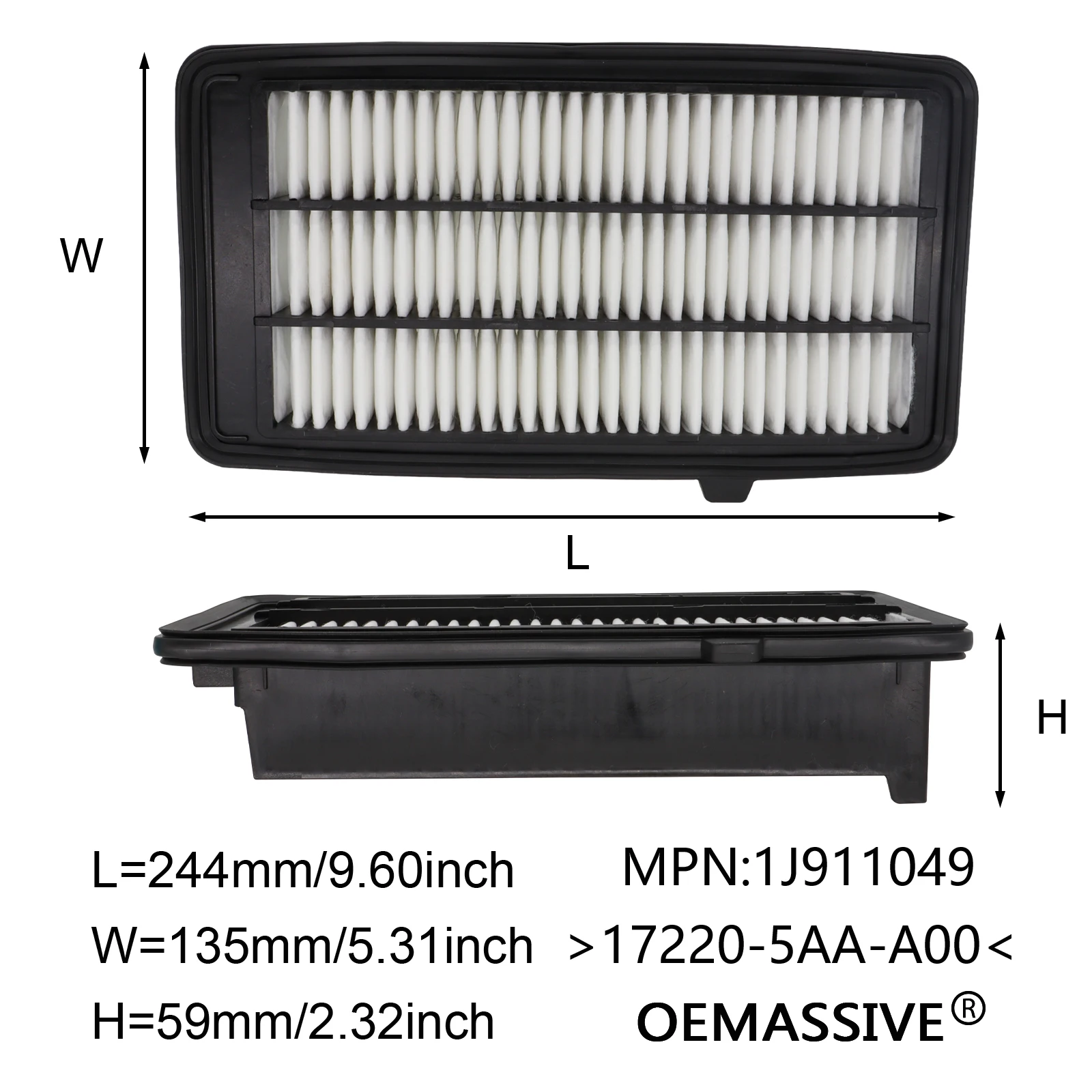 Combo Set Engine Cabin Pollen Air Filter 17220-5AA-A00 80292-TF0-G01 For Honda CR-V CRV Civic X 1.5L Turbo 2017 2018 2019 2020