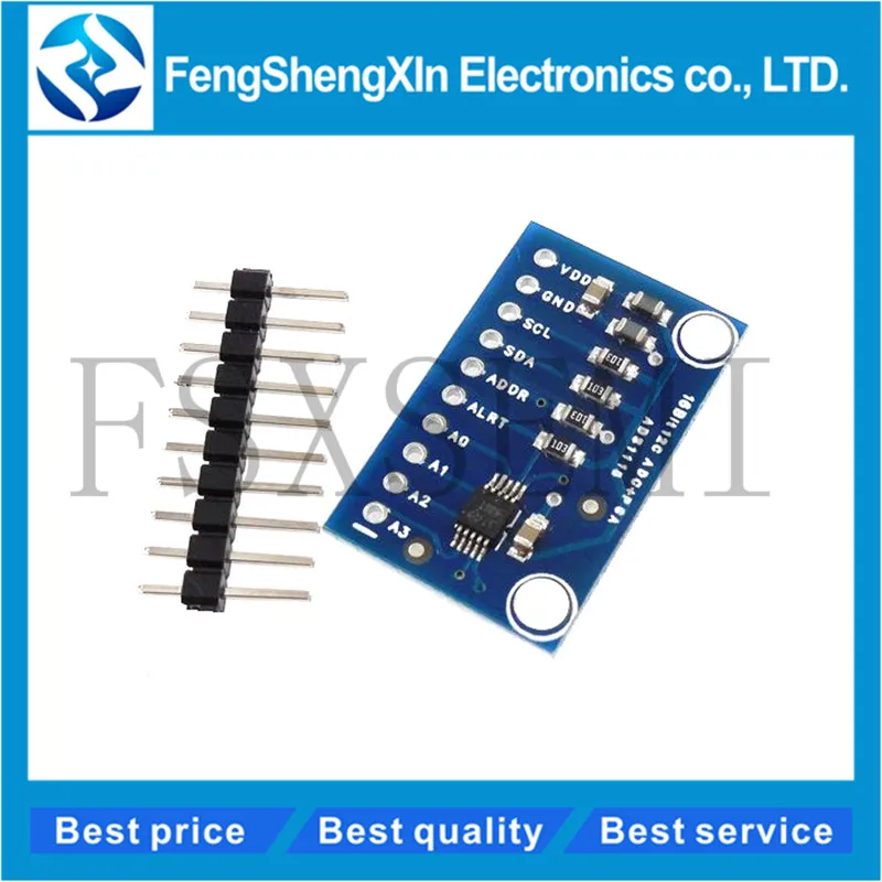 1 Cái/lốc 16 Bit I2C ADS1115 Mô Đun 12 Bit ADS1015 ADC 4 Kênh Với Pro Khuếch Đại RPi