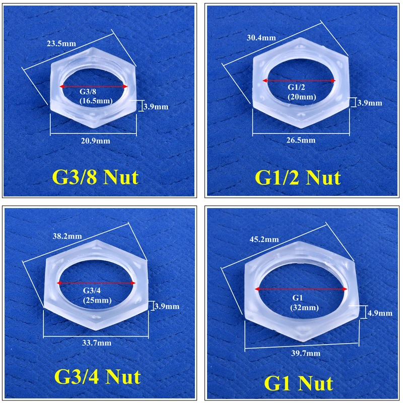 5~200pcs Food Grade PP M5~M16mm G1/8\