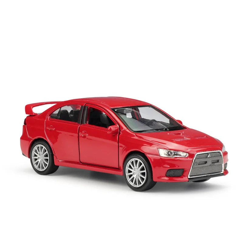 Welly 1:36 Original box Lancer evolution EVO X EVO10 Red Pull Back Car Diecast Car Model Toy Vehicle Car Model Models Kids Car