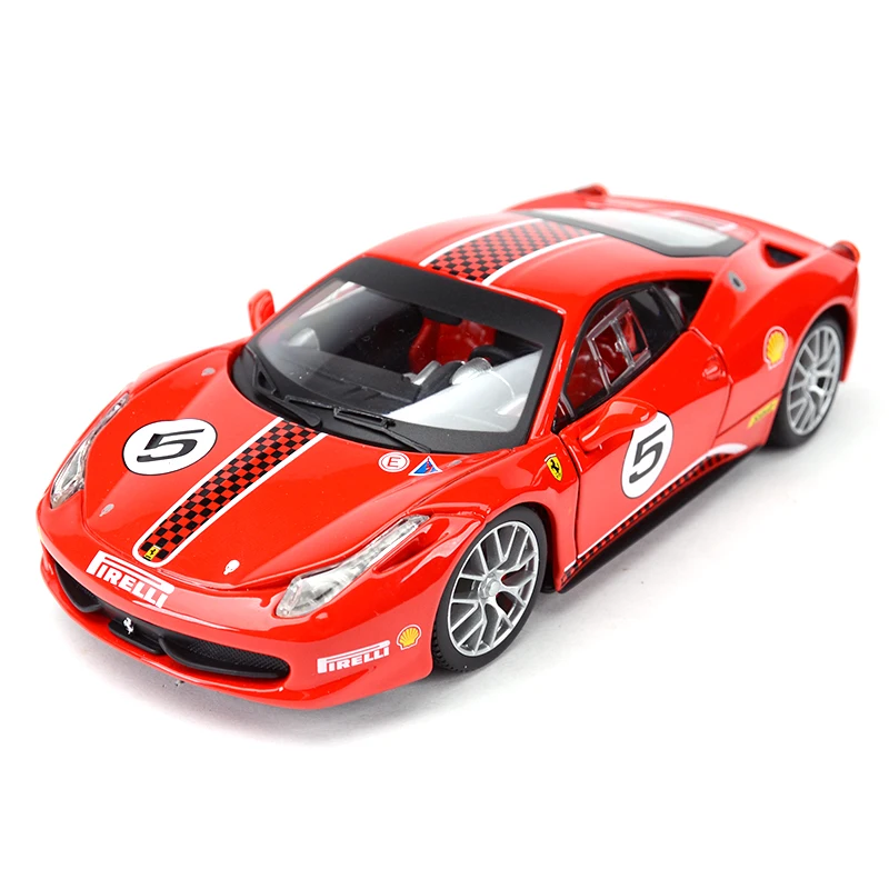 Bburago 1:24 Ferrari 458 Challenge Sports Car Static Die Cast Vehicles Collectible Model Car Toys