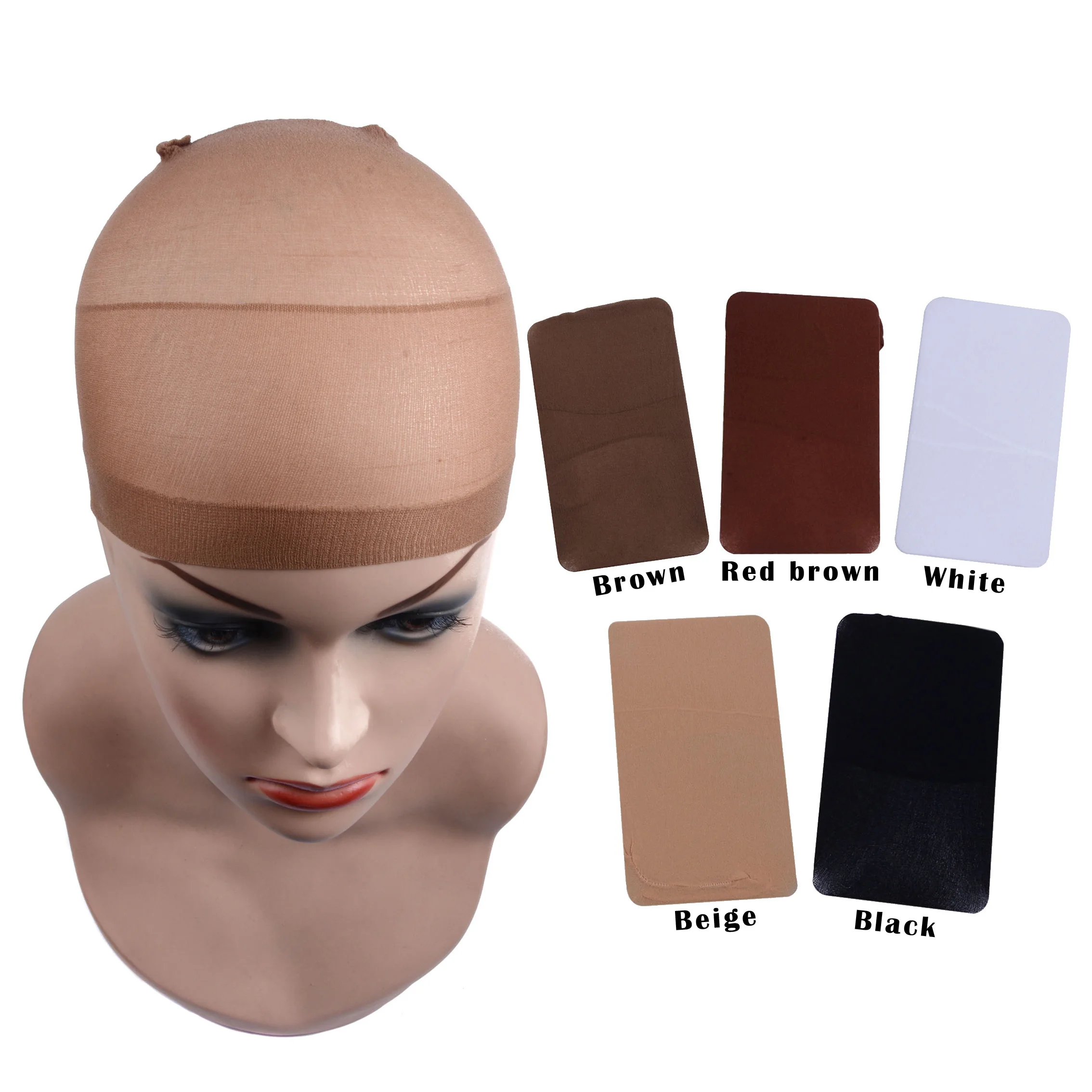 

6pcs(3bag) Hair Mesh Wig Cap Hair Nets Wig Liner Hairnet Snood Glueless Dome Wig Cap Stretchable Elastic Hair Net