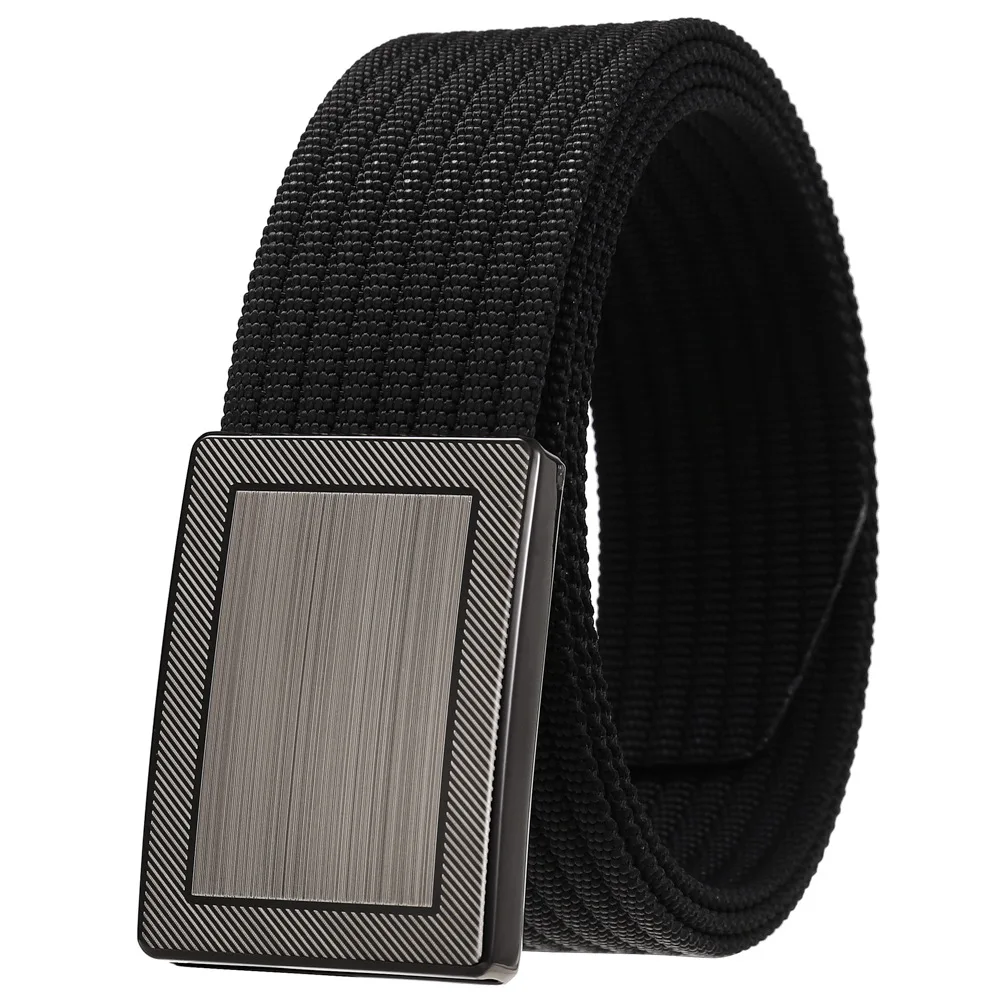 

Men and Women belt Fashion Male Nylon Belt Outdoor Metal Automatic Buckle Canvas Belts Casual Pants Waist Belts LY138-24965-2