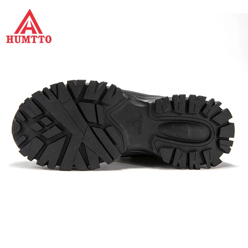 HUMTTO Winter Wool Ankle Boots Men Brand Genuine Leather Fashion Designer Casual Male Snow Boots New Warm Work Platform Shoes