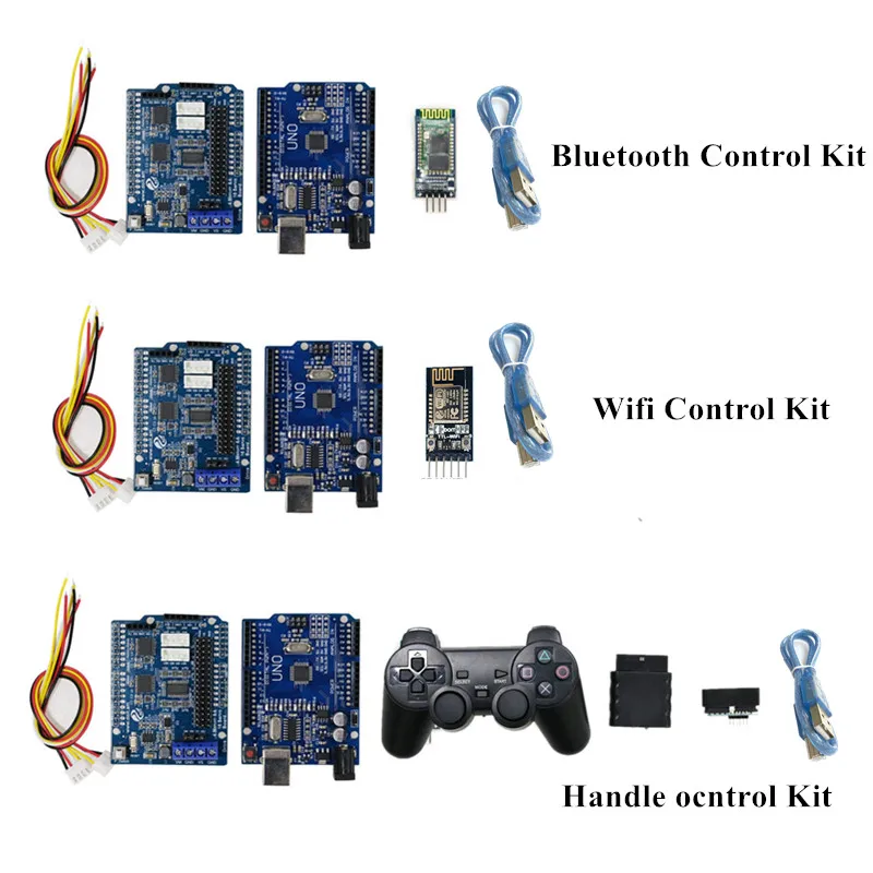 Bluetooth, WiFi, Handle Robot Car Arm Controller Kit for Arduino with Motor Driver Board, WiFi Module, Bluetooth Module