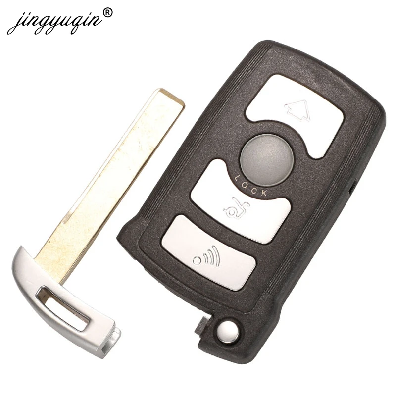 jingyuqin 4 Buttons Remote key Fob 315/315LP/433Mhz /868Mhz for BMW 7 SERIES E65 E66 with CHIP ID46 7953 CAS1 System HU92 UNCUT